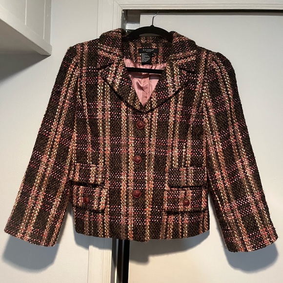 Sandro Tweed Women's Jacket - Pink and Browns - Picture 1 of 8